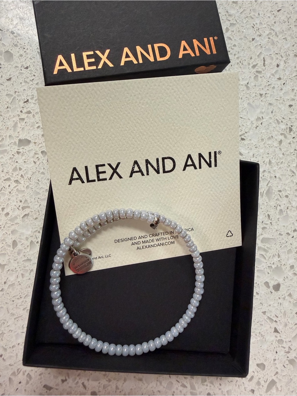 Authentic Alex and Ani Vintage Sixty-Six Beaded Wrap Bracelet